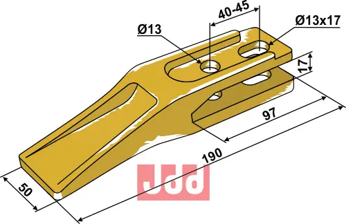 Standard tand for frontskuffe - JDD Utstyr