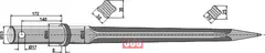 Frontlastertand - 850mm