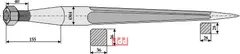 Frontlastertand - 840mm