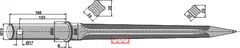 Frontlastertand - 850mm