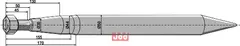 Frontlastertand - 880mm