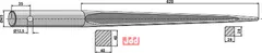 Frontlastertand - 820mm