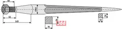 Frontlastertand - 910mm