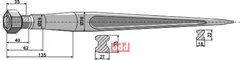 Frontlastertand - 900mm