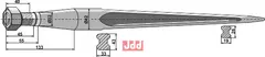 Frontlastertand - 900mm