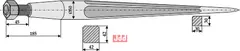 Frontlastertand - 980mm