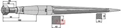 Frontlastertand - 980mm