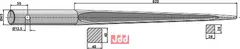 Frontlastertand - 980mm