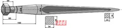 Frontlastertand - 980mm