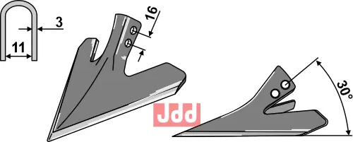 Gåsefot-skjær 260mm - JDD Utstyr