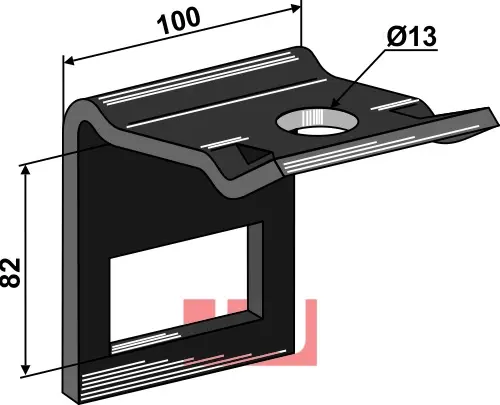 Holder til tand 70 x 12 - JDD Utstyr