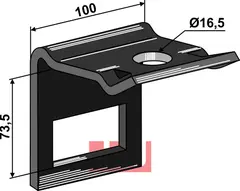 Holder til tand 70 x 12