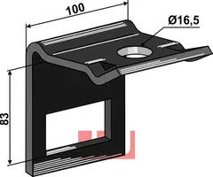 Holder til tand 70 x 12