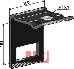 Holder til tand 70 x 12 &amp; overdel 70 x 10