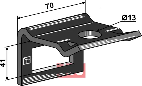 Holder til tand 40 x 30 - JDD Utstyr