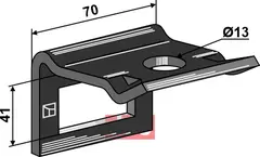 Holder til tand 45 x 12