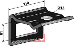 Holder til tand 80 x 10