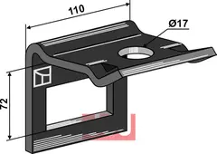 Holder til tand 80 x 12