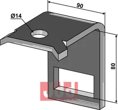 Holder til tand 65 x 10