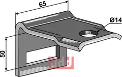 Holder til tand 45 x 10