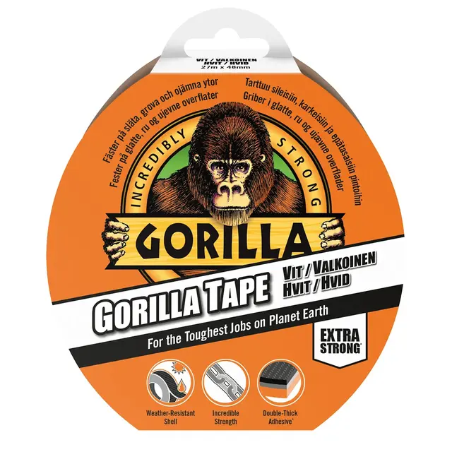 Gorilla Tape Hvit Kraftig festeevne 32 m 