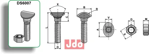Spissbolt - M10x80 - 10.9 - JDD Utstyr
