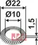 Skive med riller Ø22x1,5xØ10 Claas