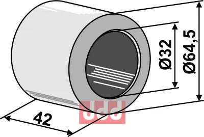 Træ lager - 32mm - JDD Utstyr