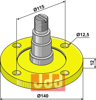 Lagerflens med aksel - JDD Utstyr