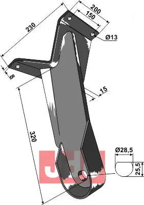 Tallerken holder forreste - JDD Utstyr