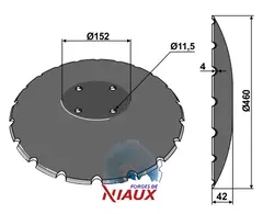 Tallerken tagget &#216;460x4 m. fladt center Niaux/Amazone / BBG