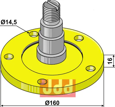 Lagerflens med aksel - JDD Utstyr