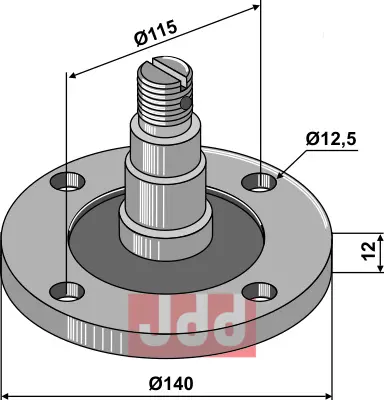 Lagerflens med aksel - JDD Utstyr