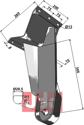 Tallerken holder bagerst - JDD Utstyr