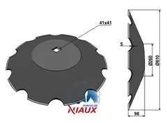 Tallerken tagget &#216;610x5 Niaux