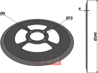 Tallerken Ø340x4 - JDD Utstyr