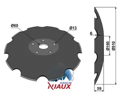 Tallerken tagget &#216;510x6 m. fladt center Evers