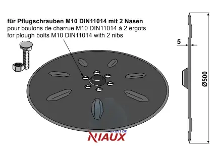 Tallerken Ø500x5 - JDD Utstyr