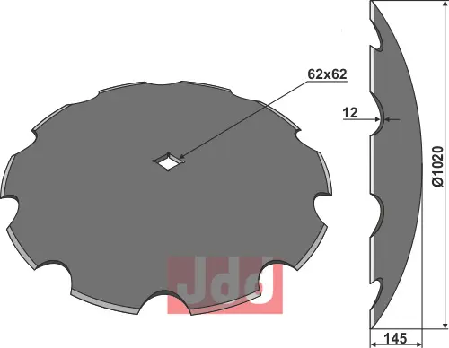 Tallerken tagget Ø1020x12 - JDD Utstyr