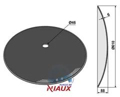 Tallerken glatt&#216;610x6 Passer til mange fabrikater