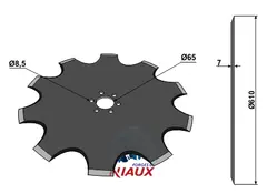 Tallerken tagget &#216;610x7 Niaux/Rabe