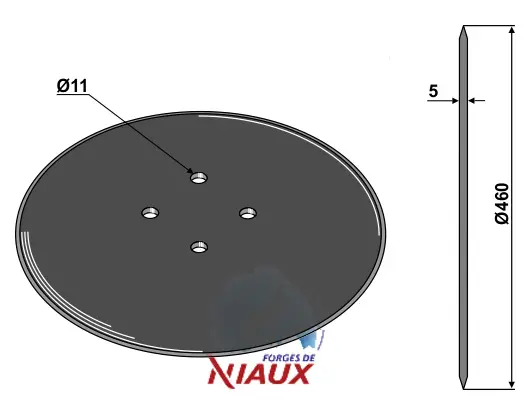 Tallerken Ø460x5 - JDD Utstyr