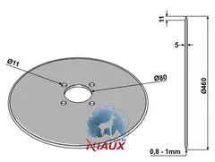 Tallerken &#216;460x5 Niaux/&#214;verum/Agrolux/Massey Ferguson