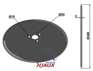 Tallerken Ø460x5 Niaux/Kverneland