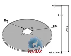 Tallerken &#216;520x6 Niaux/&#214;verum/Agrolux/Massey Ferguson