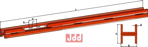 U – profil for afstryger 2 sett - - JDD Utstyr