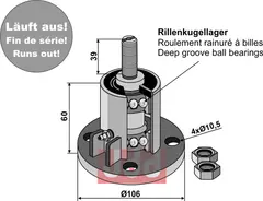 Lager kpl, med gjenge M20x1.5