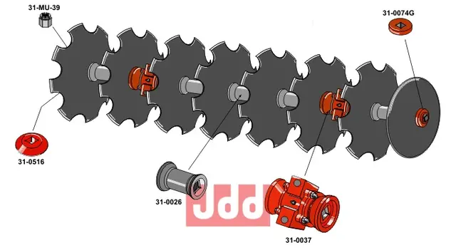 Sektion af 12+1 stk tagget talllerkner - JDD Utstyr