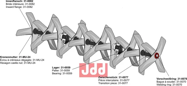 Sektion af 15 knivkryds for - JDD Utstyr