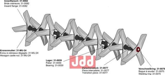 Sektion af 10 knivkryds for - JDD Utstyr